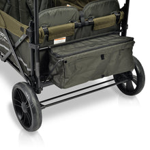 Load image into Gallery viewer, WonderFold X4 Woodland Green Pull &amp; Push Quad Stroller Wagon With Automatic Magnetic Seatbelt Buckles (4 Seater)