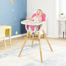 Load image into Gallery viewer, Wooden High Chair - 3 In 1 Convertible Wooden High Chair With Cushion