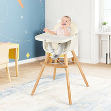 Load image into Gallery viewer, Wooden High Chair - 3 In 1 Convertible Wooden High Chair With Cushion