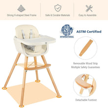 Load image into Gallery viewer, Wooden High Chair - 3 In 1 Convertible Wooden High Chair With Cushion