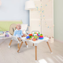 Load image into Gallery viewer, Wooden High Chair - 4-in-1 Convertible Wooden High Chair With Detachable Tray